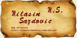 Milašin Sazdović vizit kartica